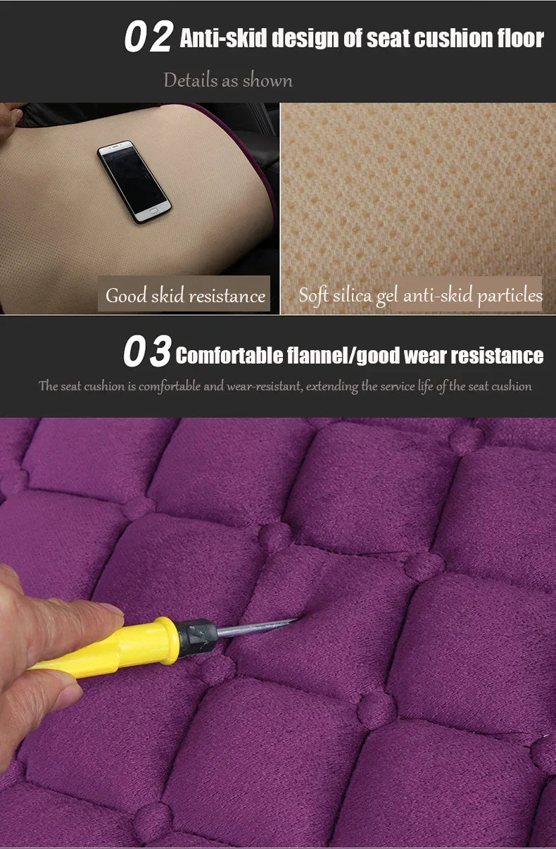 Car Seat Covers Full Set Plush Cars Accessories Breathable Car Seat Covers Universal for All Seasons Covers Cars Seats Warm Soft