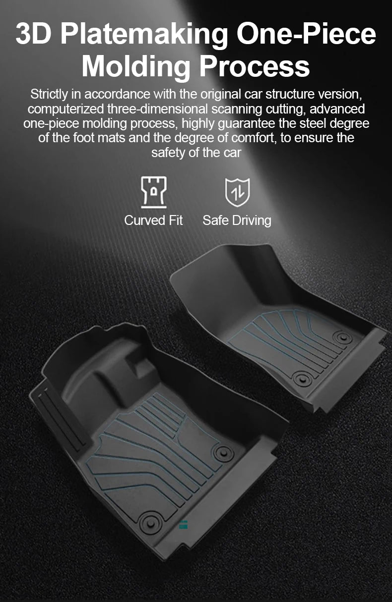 LHD For MGS5 EV ES34 2024 2025 MG ES5 TPE Floor Mats Cargo Foot Pad Tray Waterproof Full Set Rug Tappetos Internal Car Accessory