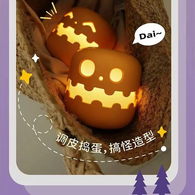 New creative ghost Halloween party decoration rechargeable atmosphere pumpkin lantern funny night light
