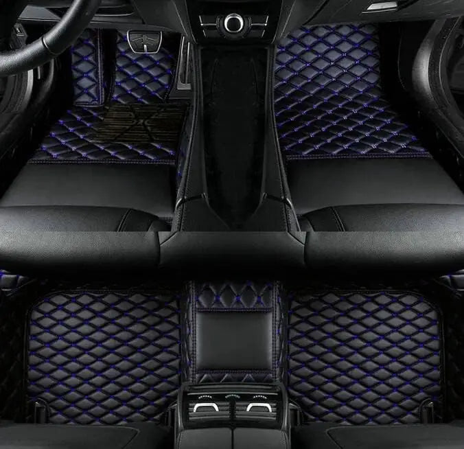 Custom Car Mats For Dacia Duster 2021~2023 Leather All Weather Waterproof Non-Slip Diamond Full Covered Personalized Black Red