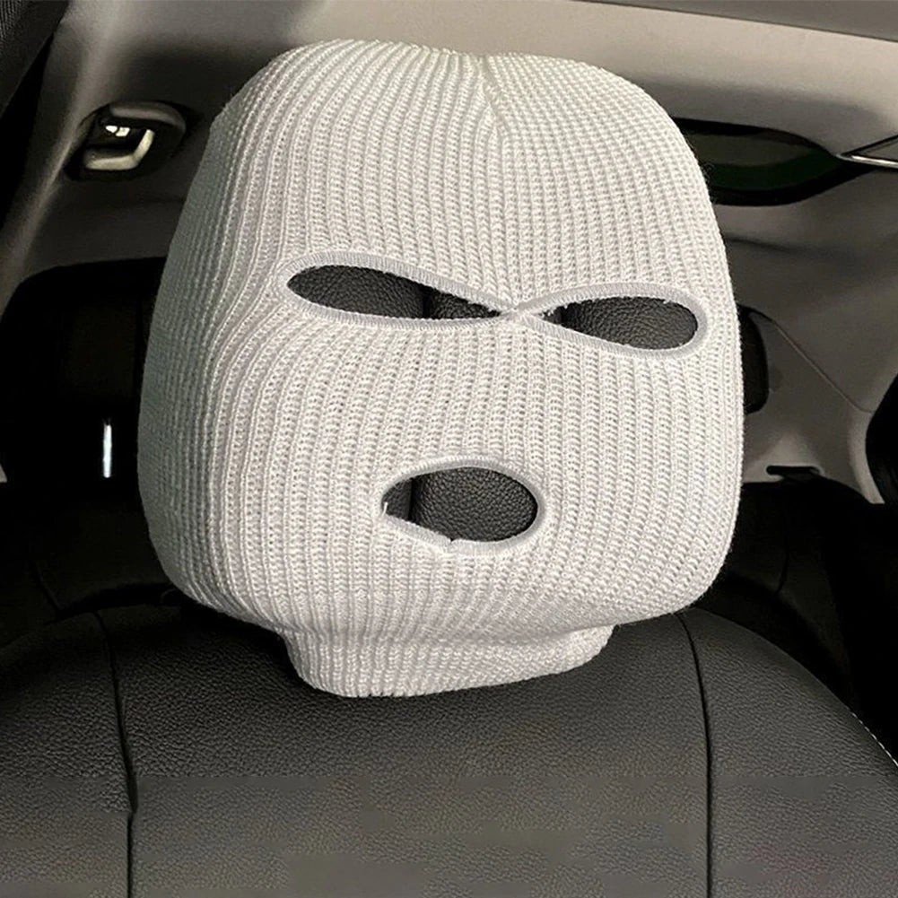 Car Seat Headcover Halloween Funny Mask Universal Car Seat Cover Decoration Car Seat Headcover Auto Interior Seats Decor