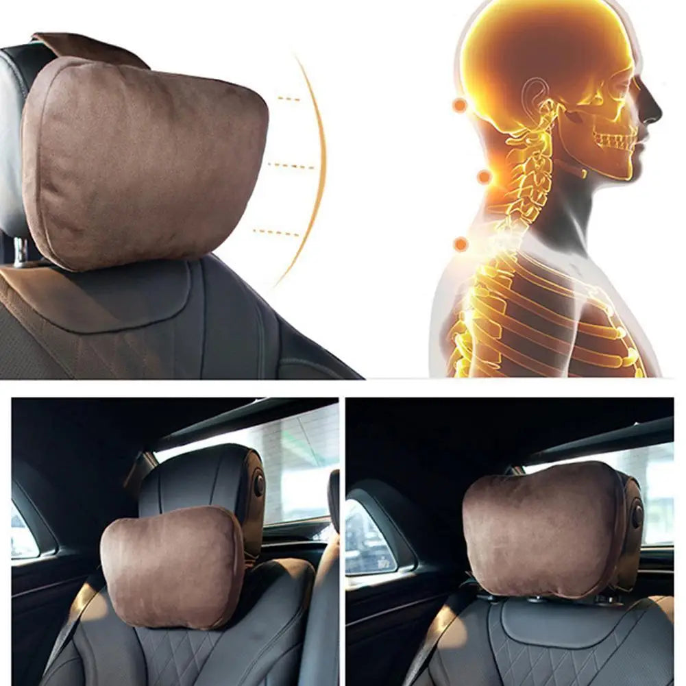Car Headrest Pillow Memory Foam Neck Adjustable Car Pillow Neck Rest Cushion Relieve Fatigue for Universal Car Head Support