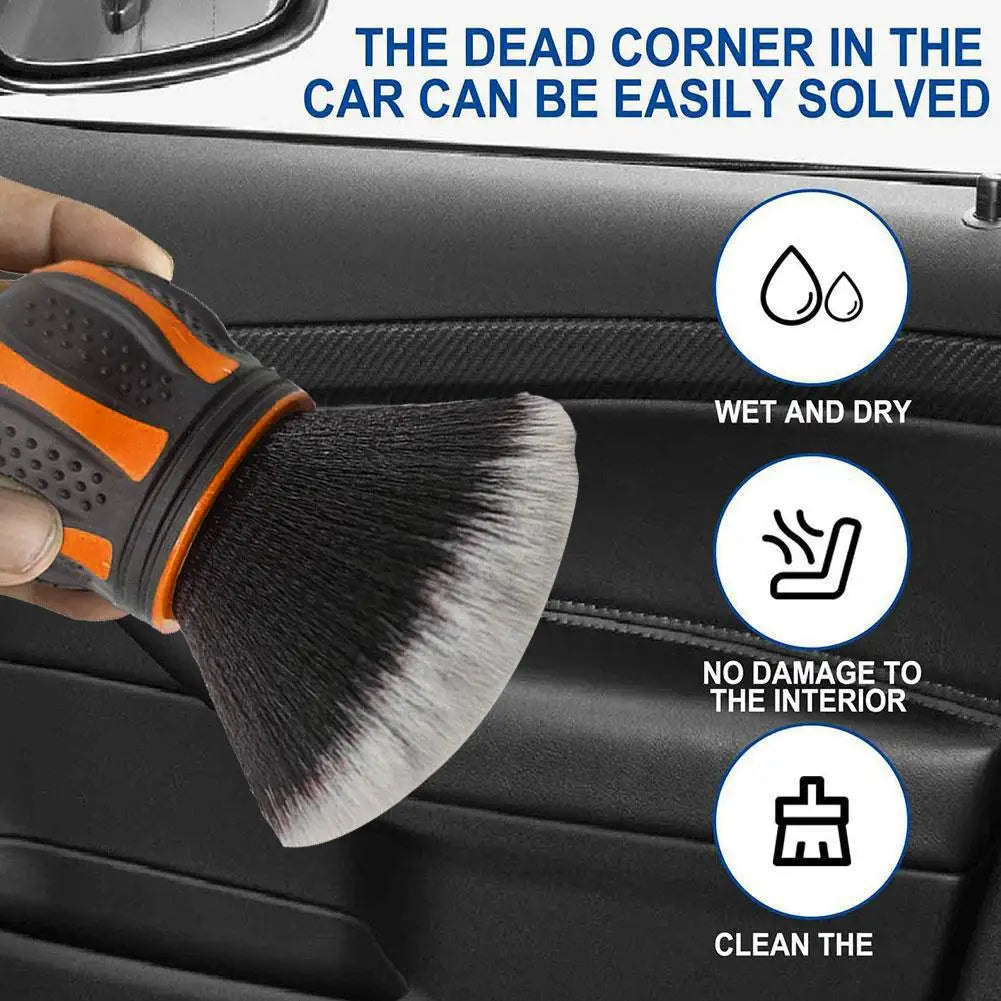 Multi-Purpose Detailing Brush Soft Bristles For Dusting or Scrubbing Interior & Delicate Surfaces Car cleaning tools