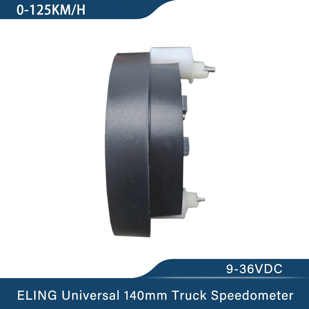 ELING Newest Universal 140mm Diameter Truck Speedometer Odometer 0-125km/h With Backlight 9-36V