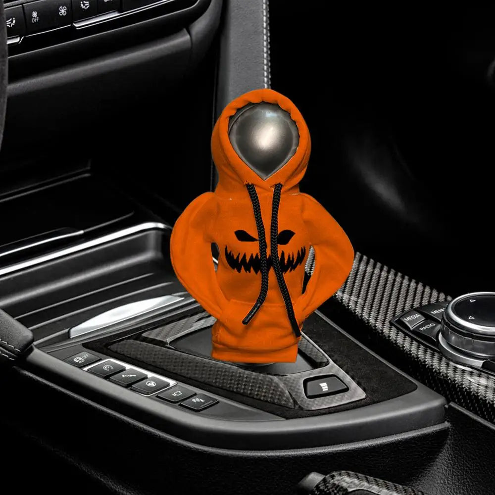 Hoodie Car Gear Shift Cover Halloween Decorative Protector Car Hoodie Decorated Shifter Cover For Vehicles Suvs Rvs Cars