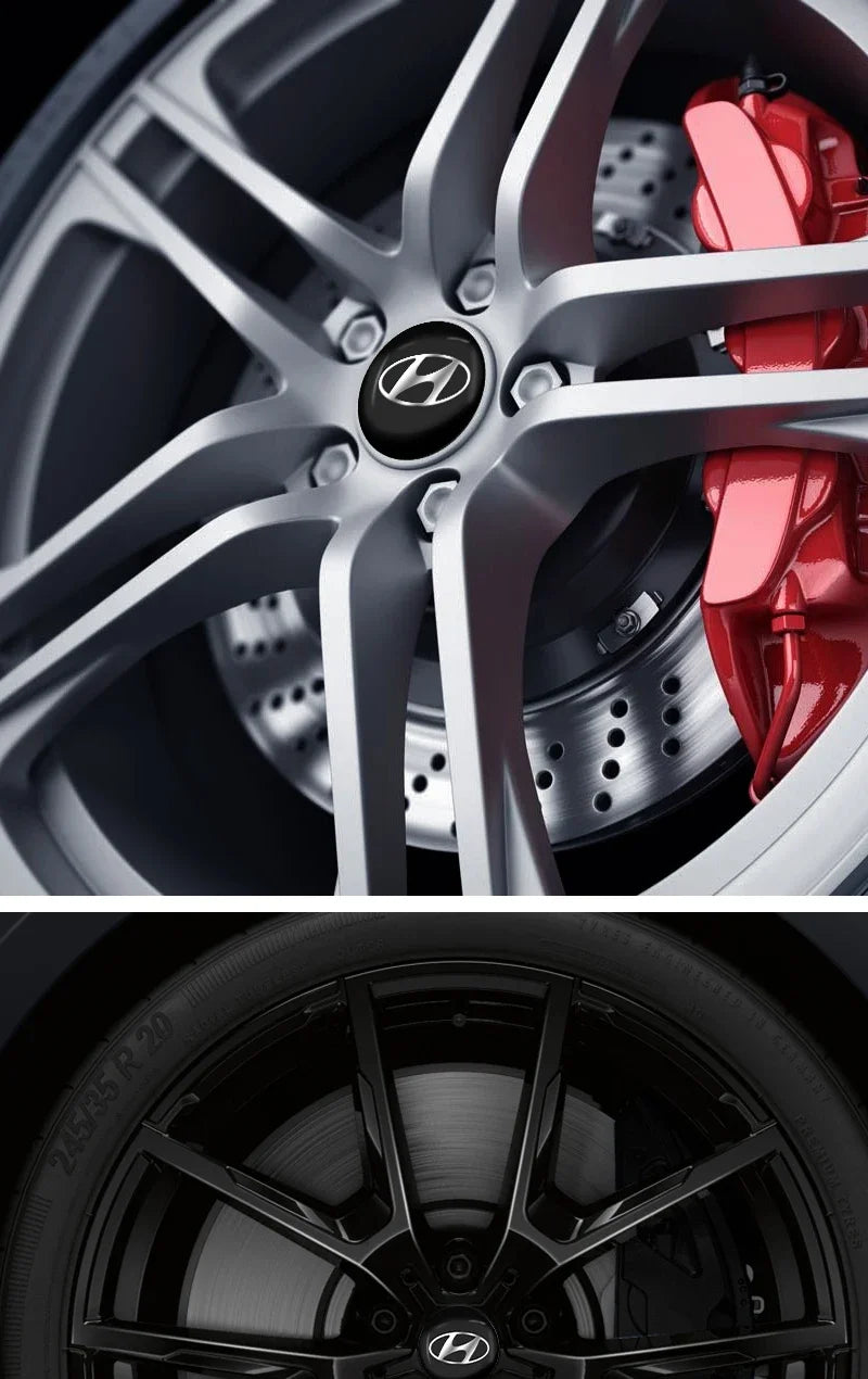 4Pcs Car Emblem Wheel Center Hub Badge Stickers Accessories For Hyundai I20 I30 I40 IX20 IX35 Kona Getz Genesis Veloster Tucson