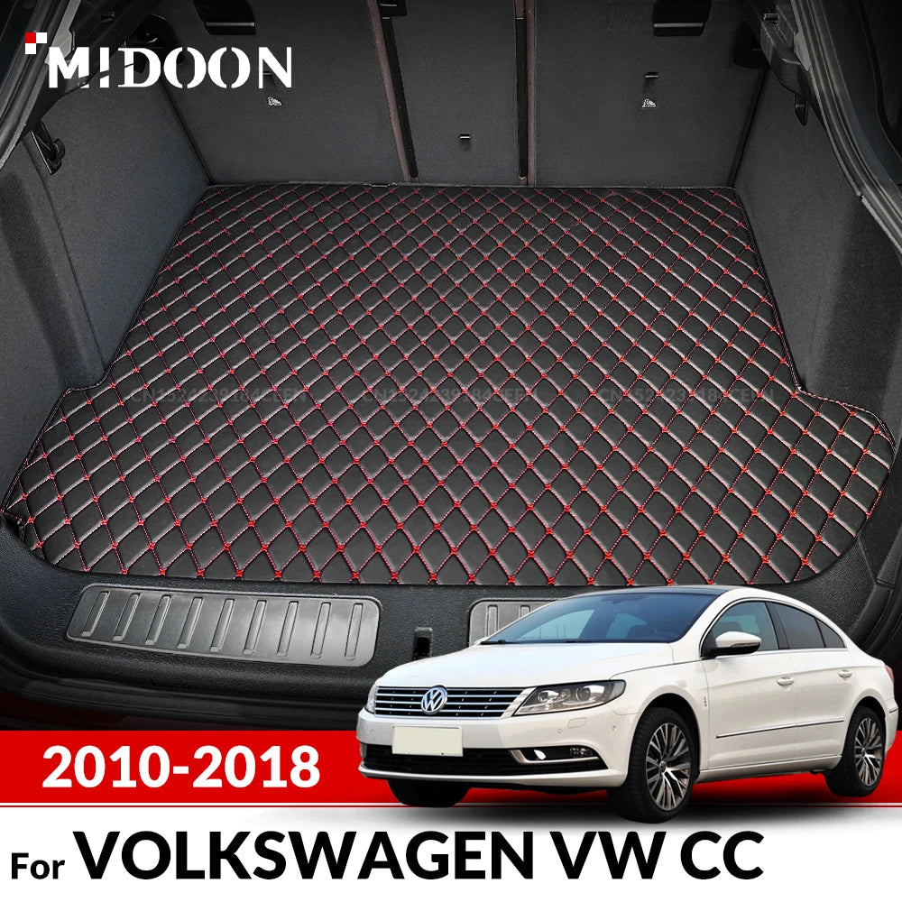 Car Trunk Mat For VOLKSWAGEN VW CC 2010 2011 2012 2013 2014 2015 2016 2017 2018 Custom Car Accessories Auto Interior Decoration