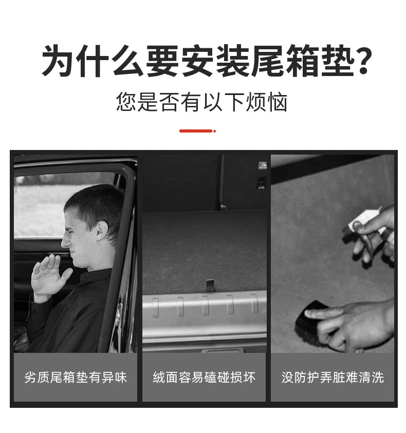 Rear Trunk Mats TPE Waterproof Cargo Liner Boot Lugguage Protective Pad For Great Wall Tank 500 Hi4-T Interior Accessories