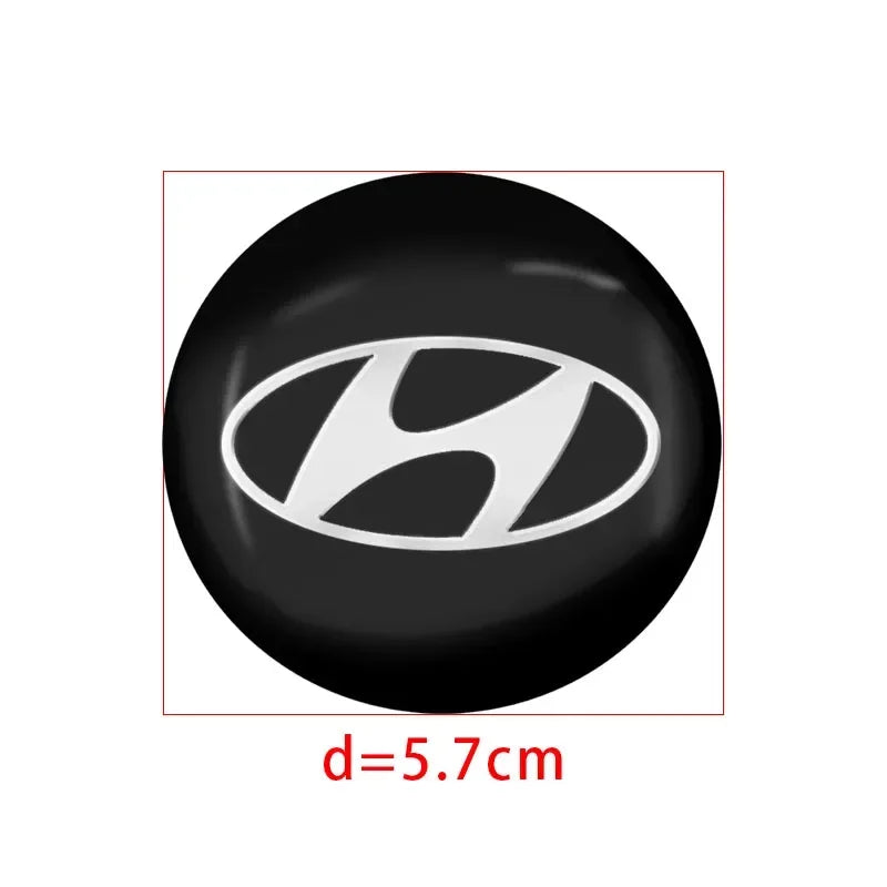 4pcs Car Wheel Center Hub Cap Badge Logo Emblem Decal Sticker Styling for Hyundai Elantra Tucson Sonata Tucson Creta Kona IX35
