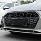 Front Bumper Grille Trim For Audi A5 S5 2020 2021 2022 2023 Black / Carbon Look Racing Radiator Grill Strip Cover