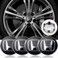 4pcs 60mm Car Wheel Center Hub Cap Rim Cover Emblem Stickers For Honda Civic Fit Jazz Accord Pilot Passport Stepwgn CRV BRV HRV