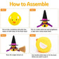 Car Decoration Rubber Duck Halloween with Magic Hat Cloak Broom Sunglasses Necklace for Car Ornaments Home Table Decor