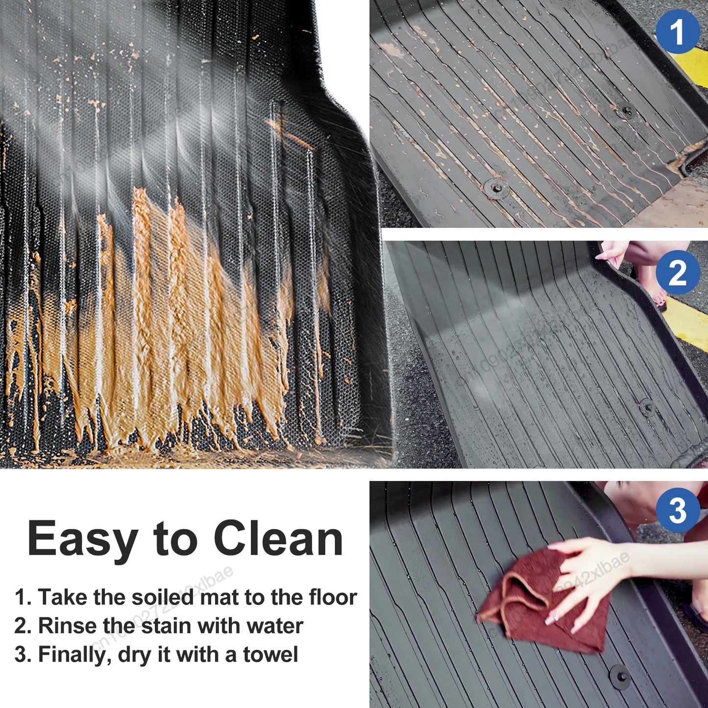 Car Floor Mats Cargo Liner Trunk Pad TPE 3D Foot Mat Waterproof All Weather BLACK For Polestar 4 2025 2024 2023