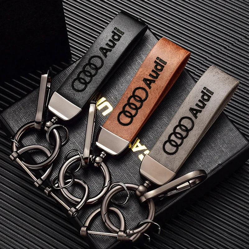 Car Logo Keychain Decoration Pendant Key Ring For Audi A5 Q5 A3 A4 A6 A1 A2 A7 A8 Q1 Q2 Q3 Q4 Q6 Q7 Q8 TT S5 B8 Quattro C6 B9 B6