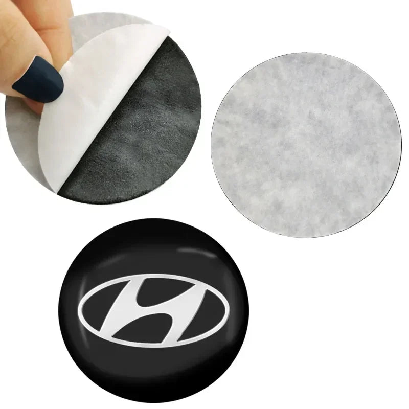4pcs Car Wheel Center Hub Cap Badge Logo Emblem Decal Sticker Styling for Hyundai Elantra Tucson Sonata Tucson Creta Kona IX35