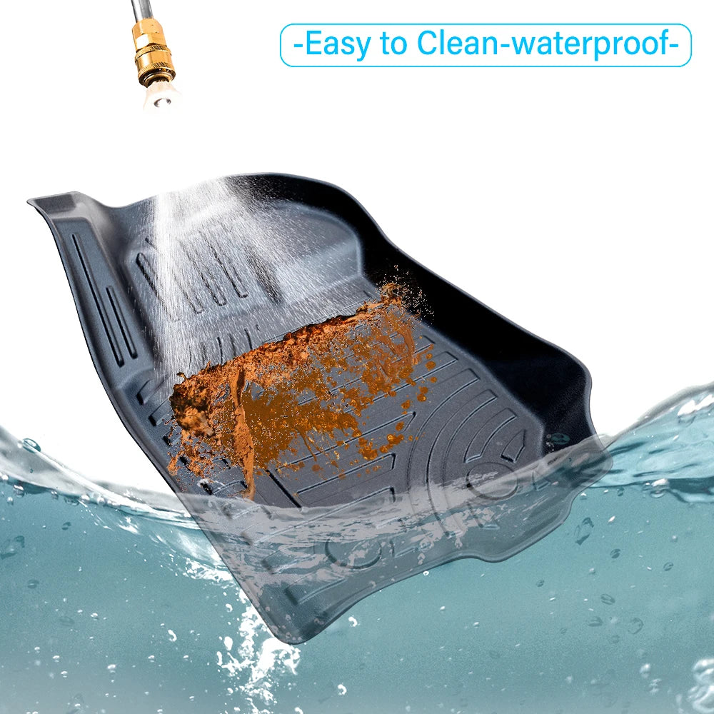 3D TPE Car Floor Mats Floor Liners for Ford Ranger Raptor 2018 2019 2020 2021 2022 Waterproof High Edge Mat 4x4 Car Accessories