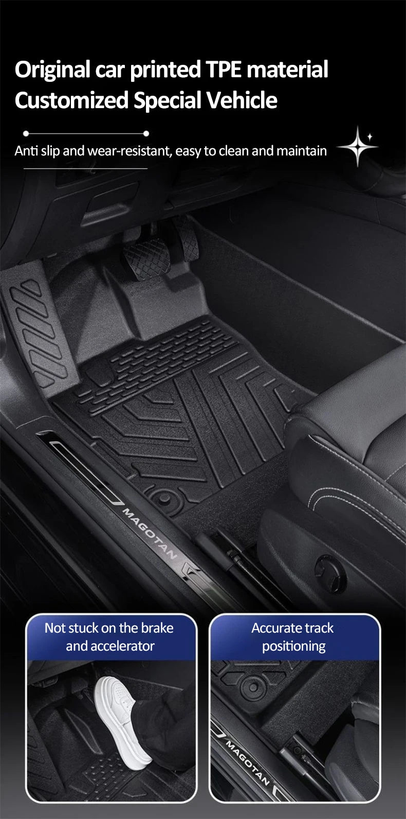 for Tank 500 Accessories Hi4-T 2022 2023 2024 LHD TPE Car Floor Mats Foot Liner Storage Pads Custom Waterproof Rug Accessories