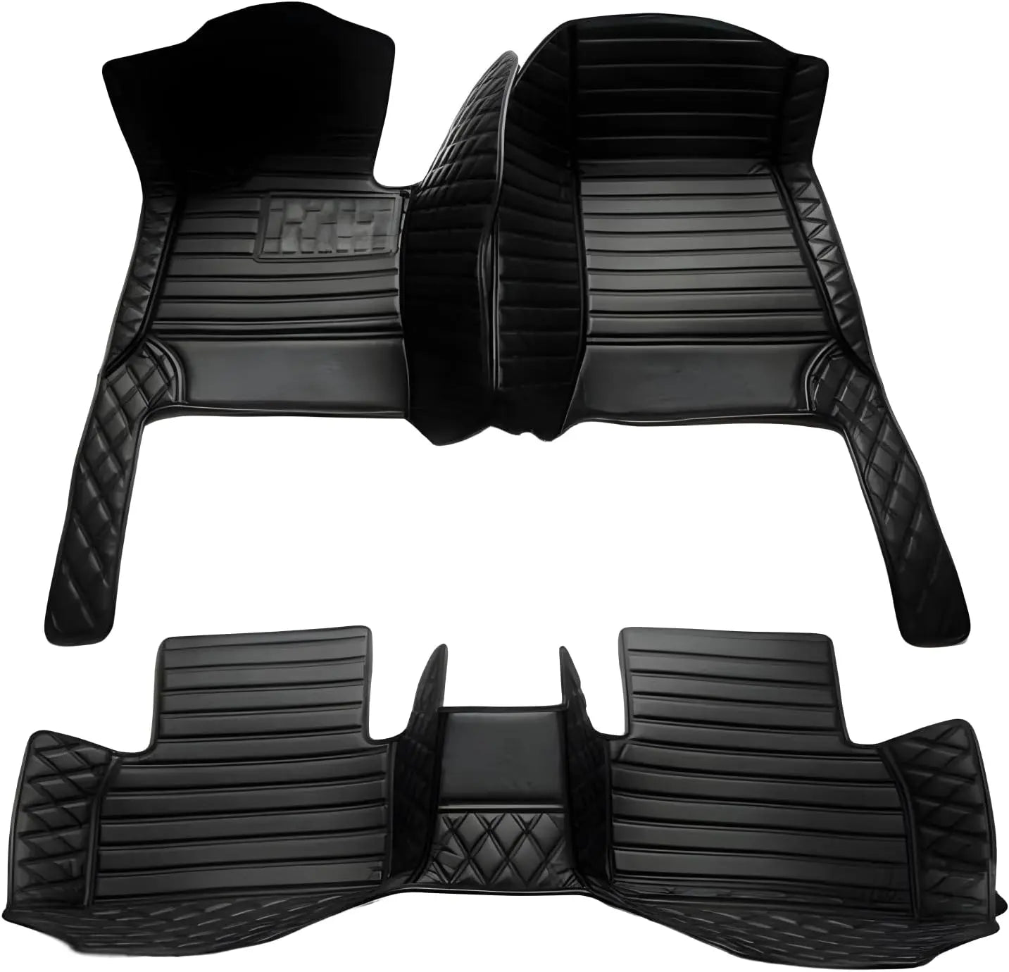 Custom Car Mats For Dacia Duster 2021~2023 Leather All Weather Waterproof Non-Slip Diamond Full Covered Personalized Black Red