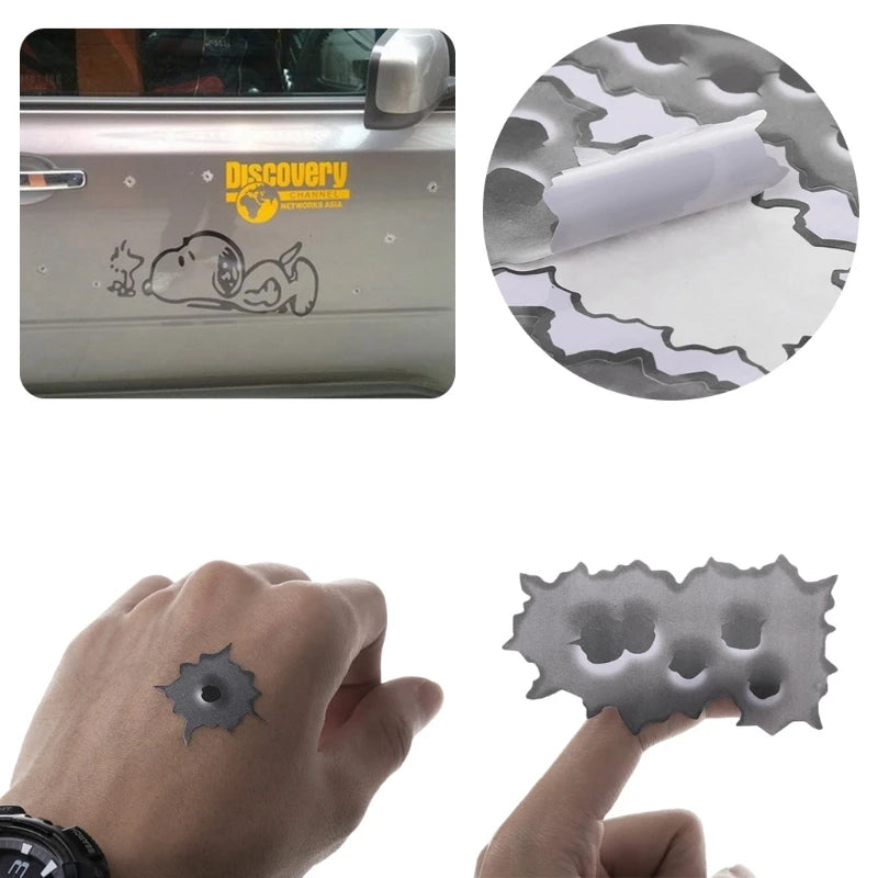 Car Decal 3D Hole Sticker for Creative Stickers Personality Scratch Stickers Motorcycle Holes Vinyl Decal Accesso