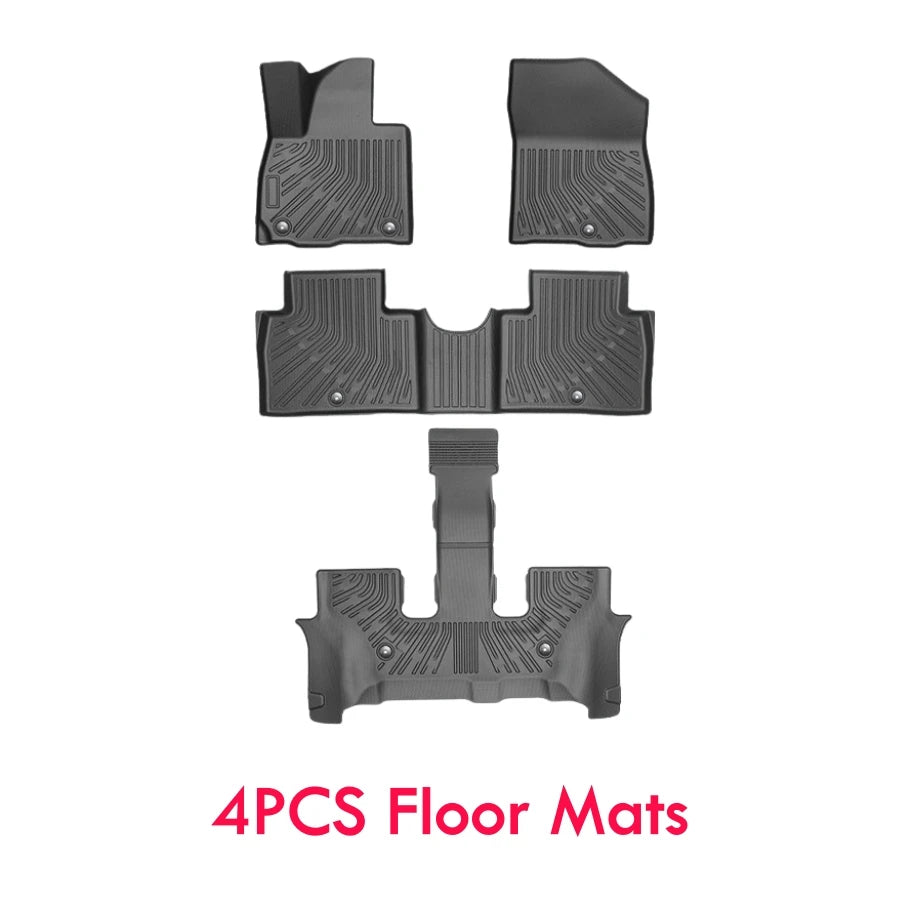 TPE Floor Mats For 2026 2025 Hyundai Palisade 7-Seater Cargo Mat Backrest Mat 2nd 3rd Row Car Floor Liner All Weather Protection