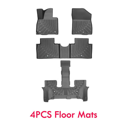 TPE Floor Mats For 2026 2025 Hyundai Palisade 7-Seater Cargo Mat Backrest Mat 2nd 3rd Row Car Floor Liner All Weather Protection