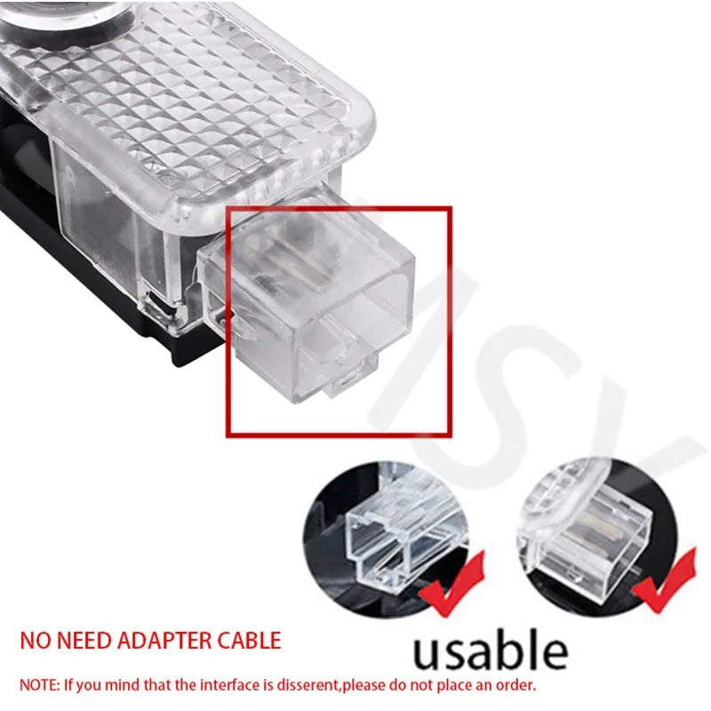 LED Accessories Car Door Light For Audi TT A1 A3 8L 8Y A6 C5 C6 C7 C8 A7 A8 A4 B5 B6 B7 B8 B9 A5 Q7 Q8 Q3 Q5 8R 100 S3 S5 S4 S6