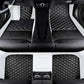 Custom Car Mats For Dacia Duster 2021~2023 Leather All Weather Waterproof Non-Slip Diamond Full Covered Personalized Black Red