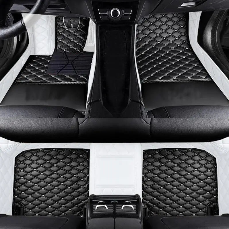 Custom Car Mats For Dacia Duster 2021~2023 Leather All Weather Waterproof Non-Slip Diamond Full Covered Personalized Black Red