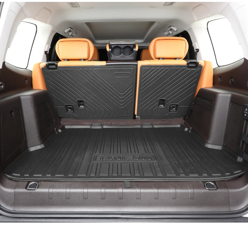 Rear Trunk Mats TPE Waterproof Cargo Liner Boot Lugguage Protective Pad For Great Wall Tank 500 Hi4-T Interior Accessories