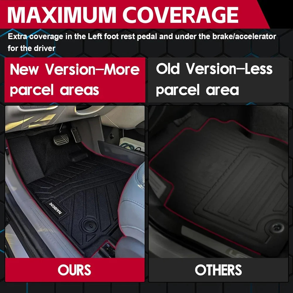 All Weather TPE Waterproof Floor Mats for 2023 2024 2025 Hyundai Ioniq 6 Trunk Mat 1st & 2nd Row Liner Cargo Liner Accessories