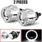 LED Projector Lens 2.5 Inch Bi LED High Low Beam Lights 80mm LED Halo for H4 H7 9005 9006 Car Headlight Bulbs Auto Diodes Turbo
