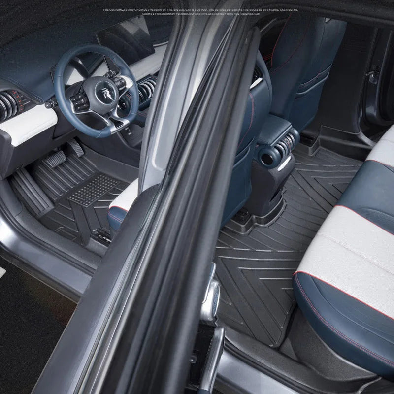 For Skoda Octavia RS 2021~2025 2022 2023 2024 TPE Car Waterproof Non-slip Floor Mat Full Surround Protective Liner Foot Carpet