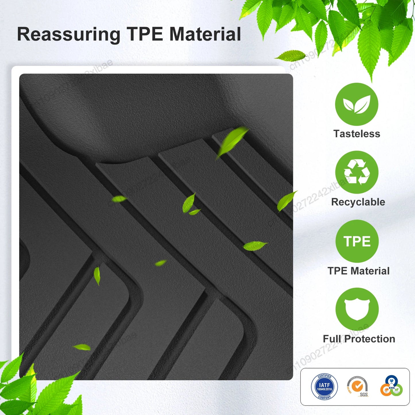 Car Floor Mats Cargo Liner Trunk Pad TPE 3D Foot Mat Waterproof All Weather BLACK For Polestar 4 2025 2024 2023