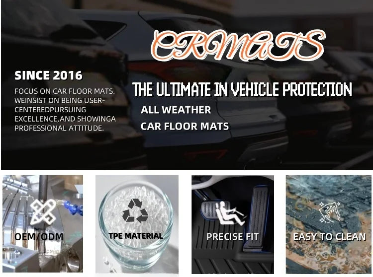 Luxury All-weather Double-layer Multicolored TPE Car Floor Mat Specifically Designed for Bestune T55