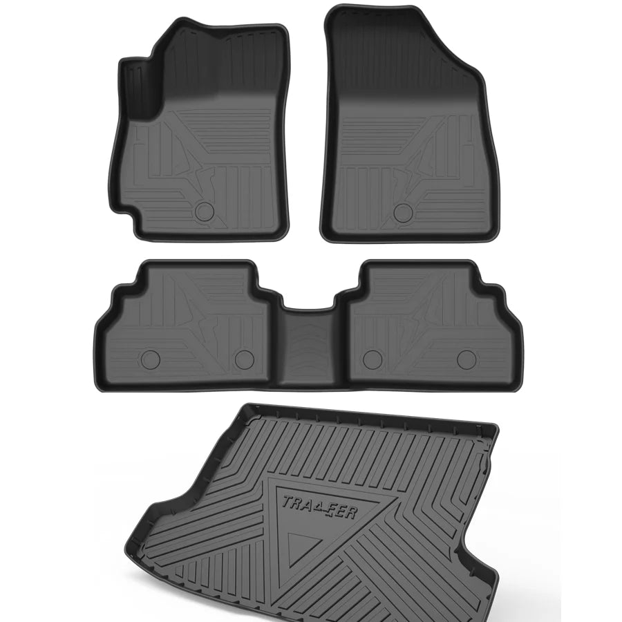 Interior Auto Accessories For Chevrolet Tracker Trax 2019 2020 2021 2022 2023 Floor Mats Rear Trunk Mats Car Parts TPE 3D Mats