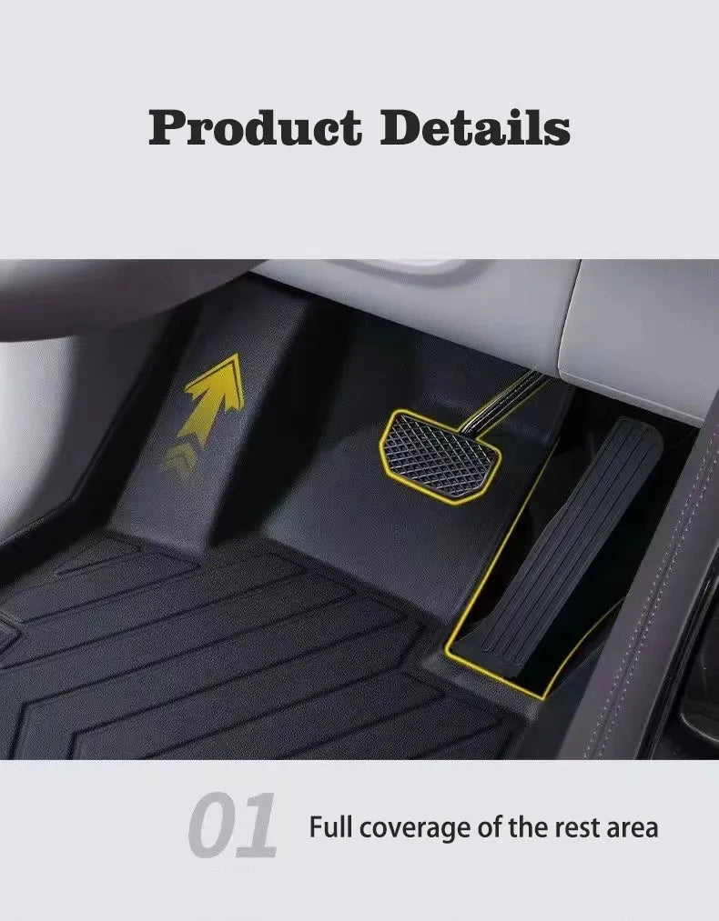 TPE Car Floor Mat For Land Rover Discovery 4 L319 LR4 2010~2016 Luxury Leather Waterproof Foot Pads LHD Carpets Auto Accessories