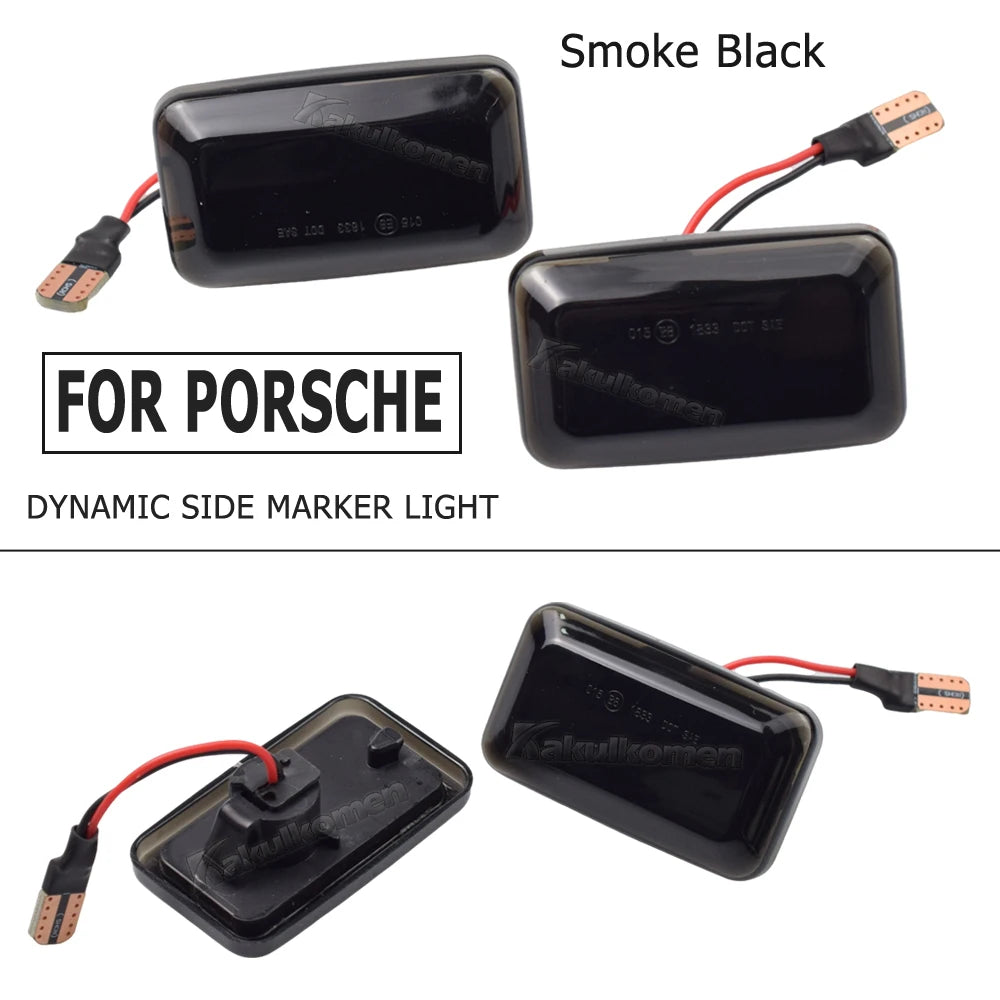 2PCS For VW Golf Mk1 Mk2 Jetta Passat Polo Audi 100 200 C3 C4 A6 S6 Dynamic LED Side Marker Light Arrow Turn Signal Blinker Lamp