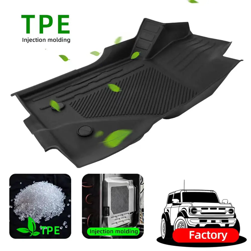 TPE Car Floor Mats Styling Decoration Protect Accessories Rugs Waterproof Covers For Ford Bronco 4 door 2021 2022