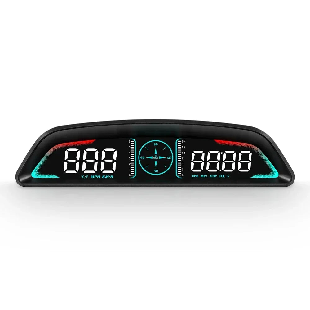 B3 Speedometer Head Up Display OBD2 HUD Car Tachometer Water Temp With Alarm Auto Fuel Consumption Volt Meter Gauge