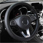 14.5-15inch Steering Wheel Cover Soft PU Leather Car Steering Wheel Cover with Anti-Slip Linning Universal 37-38cm Size