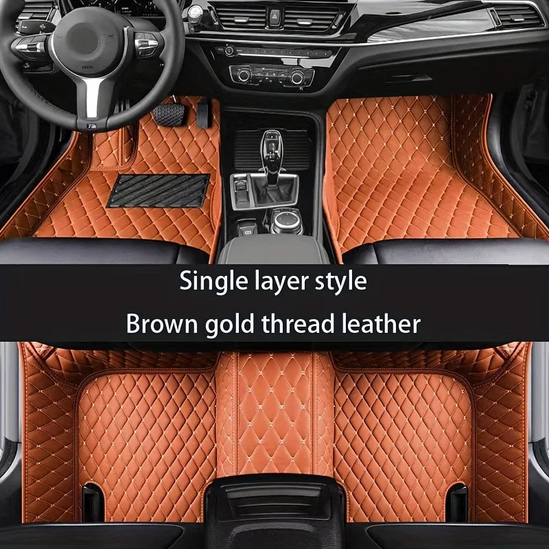 2025 FASHION PU Leather LUXURY Car Floor Mats For Kia Soluto 2017~2024 Waterproof Carpets Interior Accessories