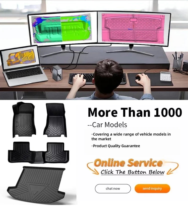 Luxury All-weather Double-layer Multicolored TPE Car Floor Mat Specifically Designed for Bestune T55
