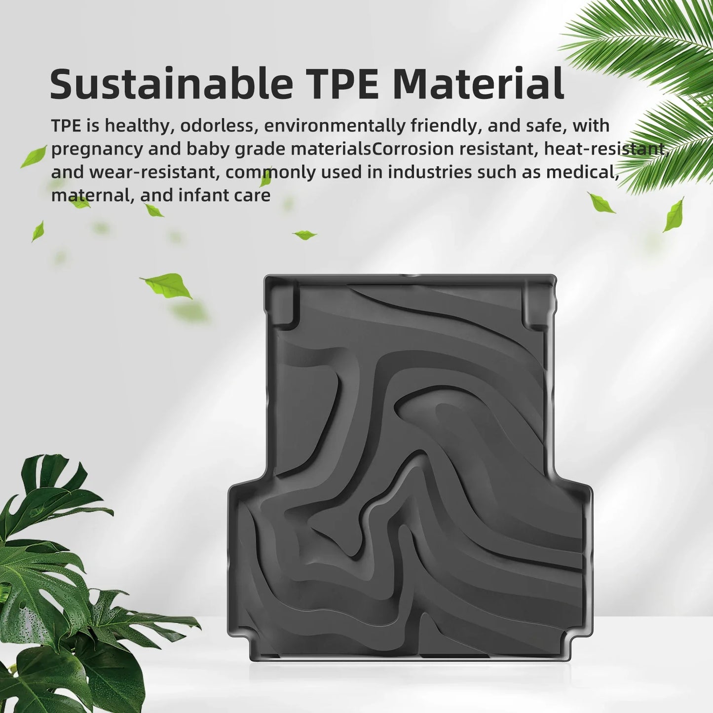 for Jeep Gladiator JT Pickup 2020-2024 Truck Bed Mat TPE 3D Floor Liner Truck Mat 5 Ft All Weather Black Left Rudder
