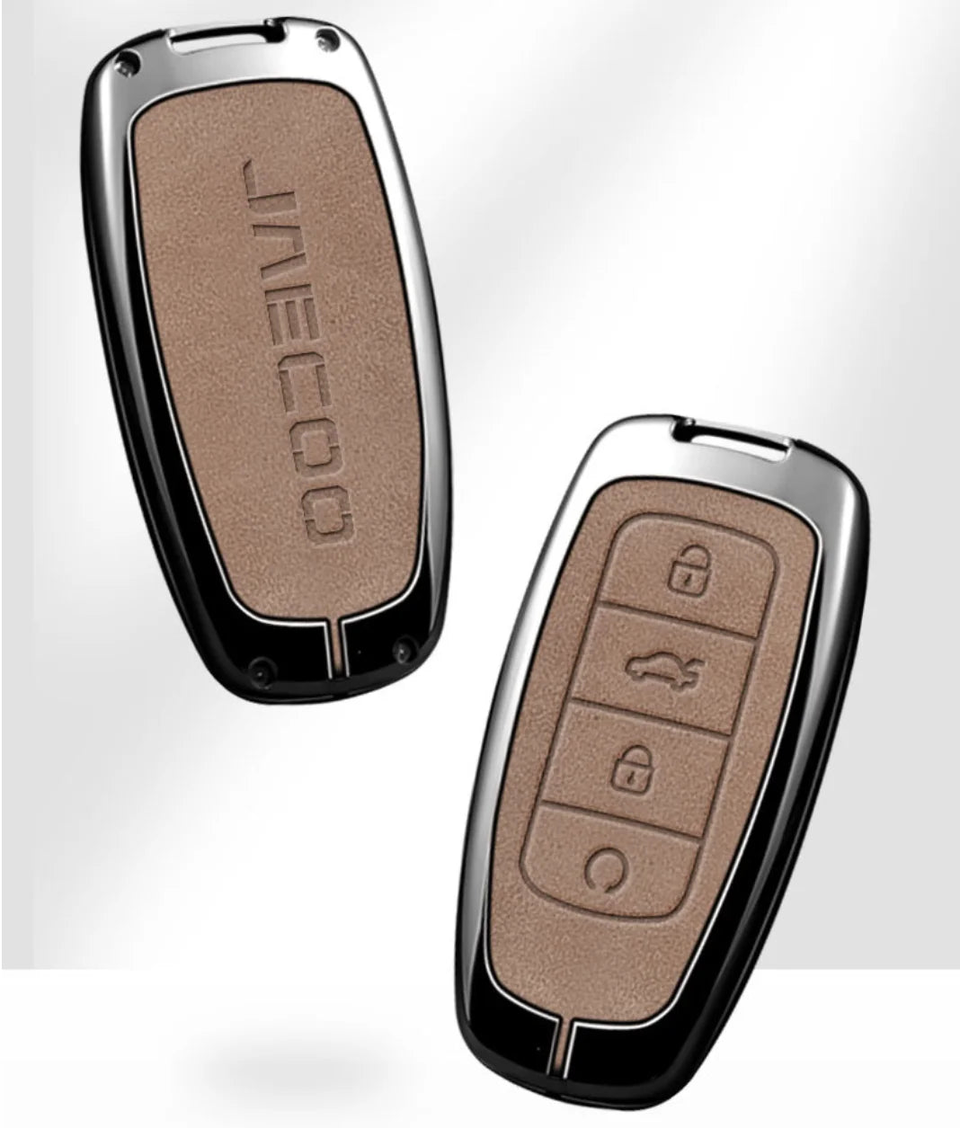 Car Zinc Alloy Leather Key Case Cover Holder For Chery Jaecoo Tigo 7 8 Pro Max Omoda C5 Tigo 7 8 Plus Arrizo 5 Plus Car Styling