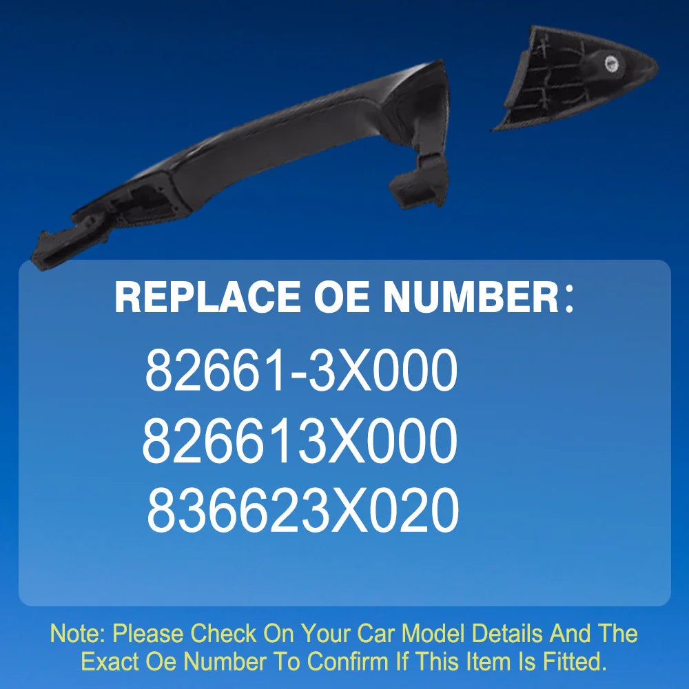 Black Exterior Door Handle for Hyundai Elantra 2011 2012 2013 2014 2015 2016 Front Rear Left Right