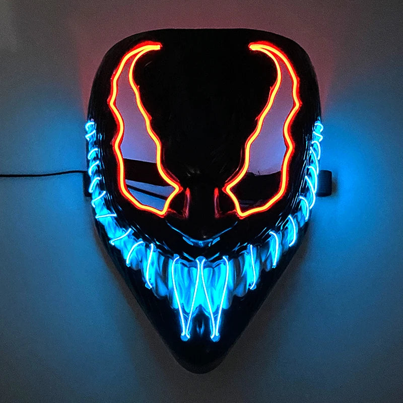 Halloween Carnival Party Costume Decoration Luminous LED Mask Halloween Mask LED Maske Light Up Party Masks for Glow Party