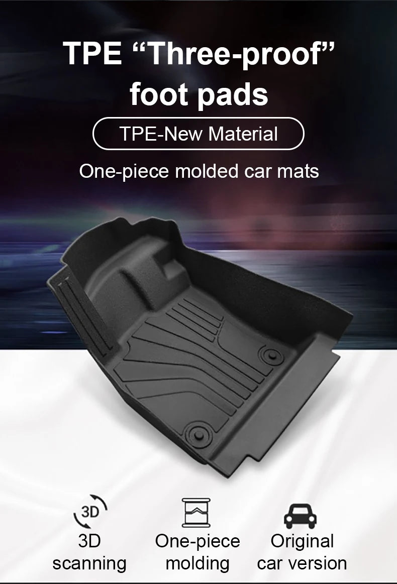 LHD For MGS5 EV ES34 2024 2025 MG ES5 TPE Floor Mats Cargo Foot Pad Tray Waterproof Full Set Rug Tappetos Internal Car Accessory