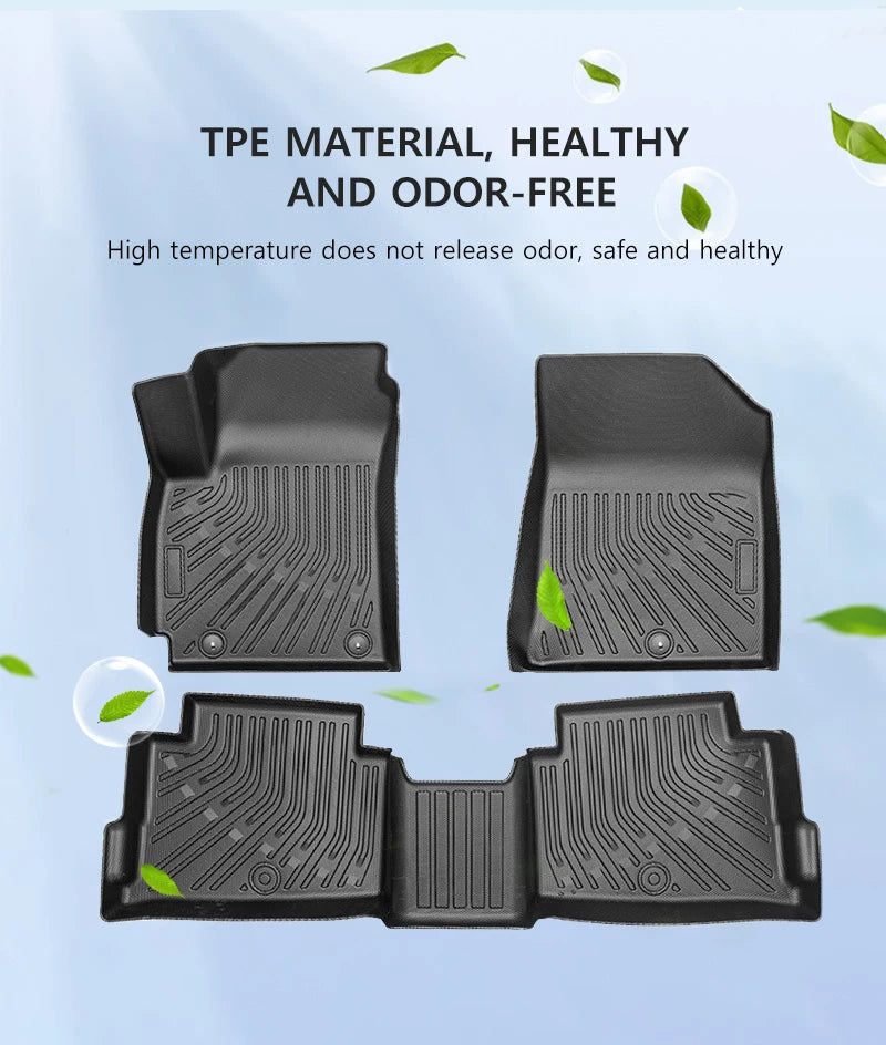 TPE Car Floor Mats for Kia Seltos 2024-2025 All-Weather Waterproof Non-Slip Trunk Protector Left-Hand Drive Car Interior Parts