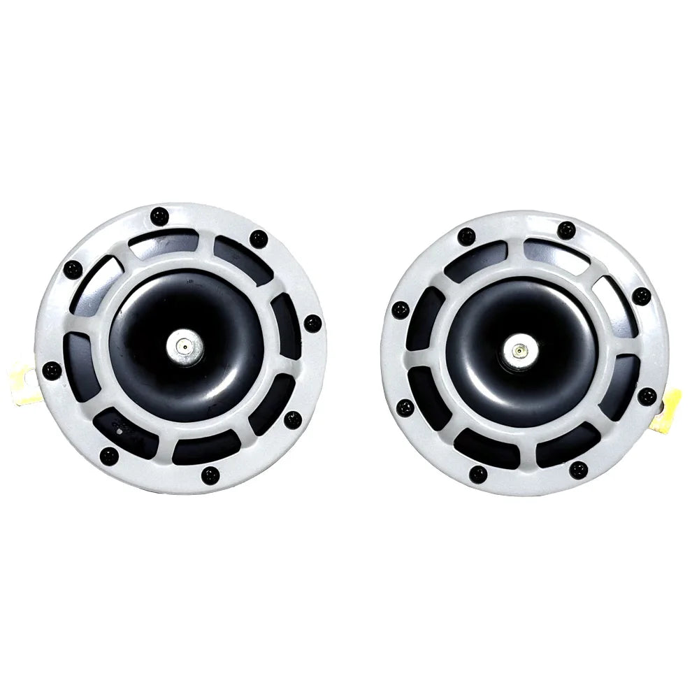 Car modified universal basin honk horn high and low 12V waterproof super loud personality tide red ring horn