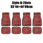 Antique Oriental Turkish Persian Carpet Car Floor Mats 4-Piece for Front Rear Seats Durable Floor Carpet Heavy Duty Rubber Back